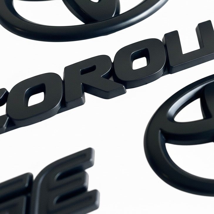 Black Emblem Overlays For Corolla SE (2020-2026)