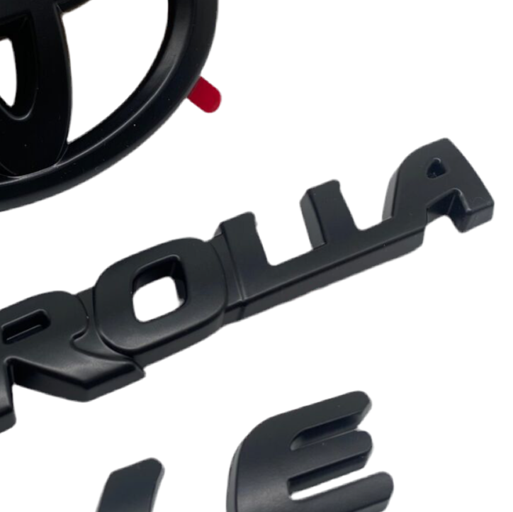 Black Emblem Overlays For Corolla LE (2020-2026)