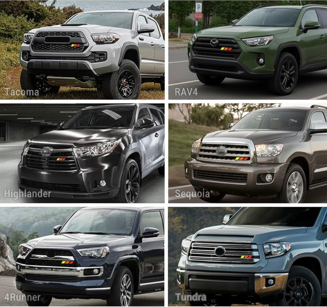 TriColor 3 Color Grille Badge Emblem