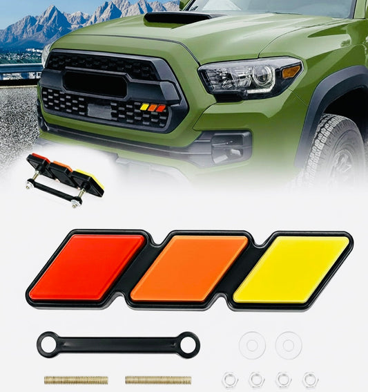 TriColor 3 Color Grille Badge Emblem