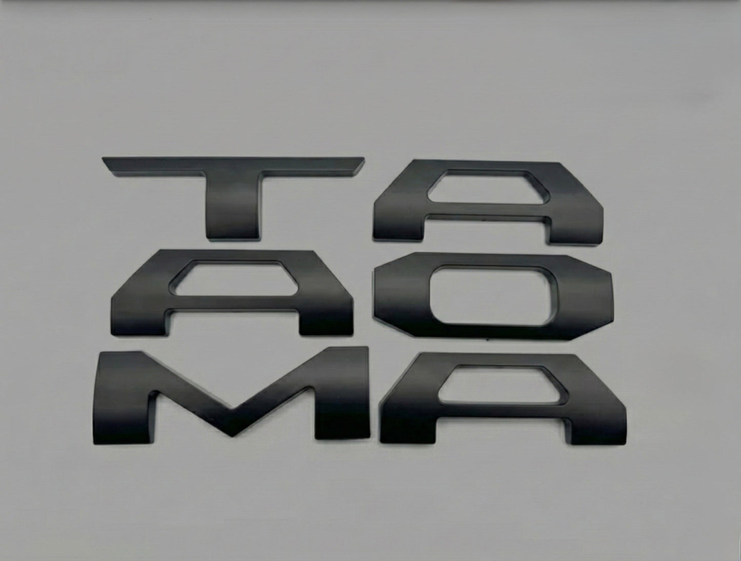 Matte Black Raised Tailgate Insert Letters Tailgate Letters Insert Plastic ABS Badge Fits 2024-2026 Tacoma