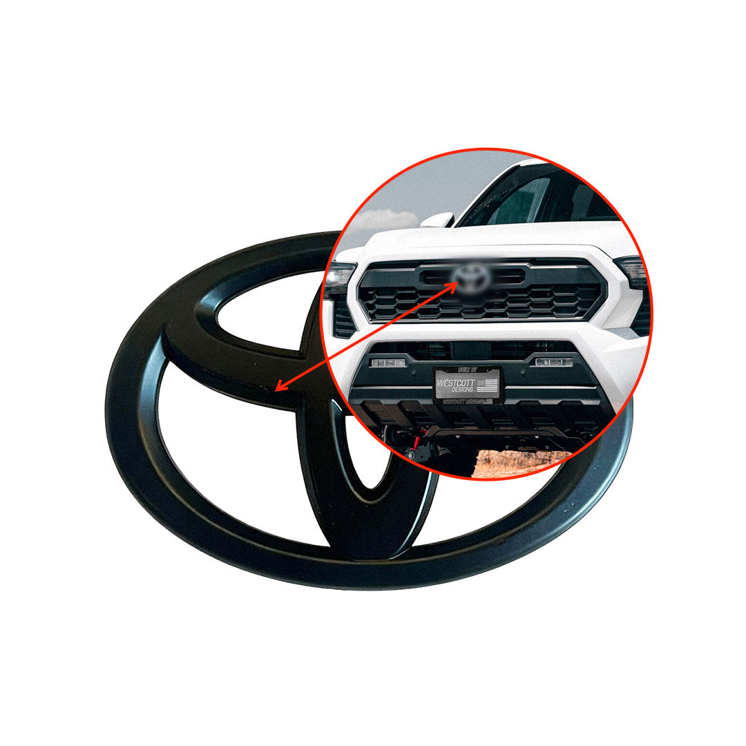 NEW 2024-2026 Tacoma Matte Blackout Overlay Front Grille Emblem