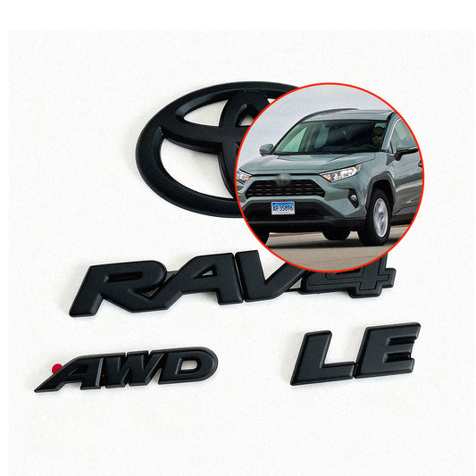 Black Emblem Overlays For Rav4 LE (2019-2025)