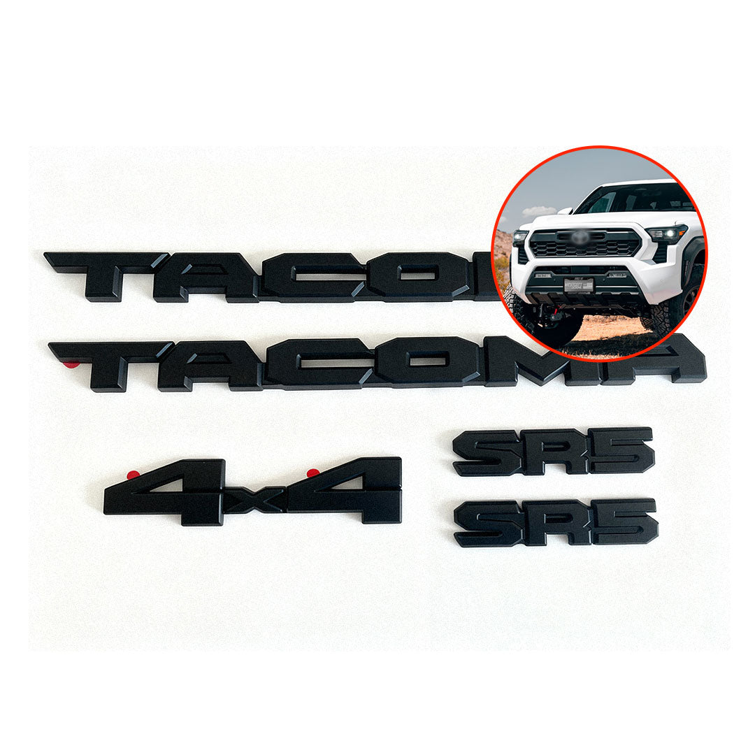 Black Emblem Overlays for Tacoma (2024-2026)