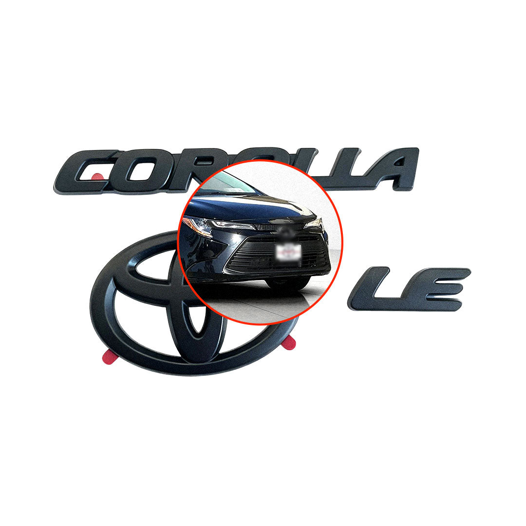Black Emblem Overlays For Corolla LE (2020-2026)