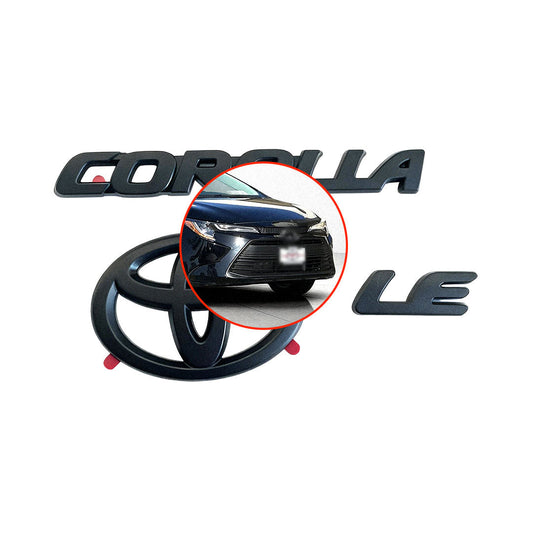 Black Emblem Overlays For Corolla LE (2020-2026)